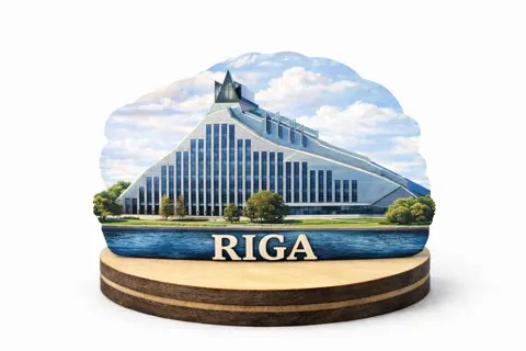 Koka suvenīrs uz statīva “Rīga”