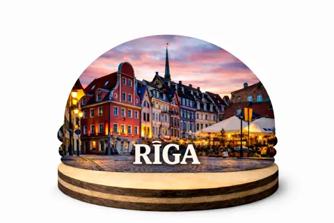Koka suvenīrs uz statīva “Rīga”