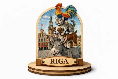 Koka suvenīrs uz statīva “Rīga”