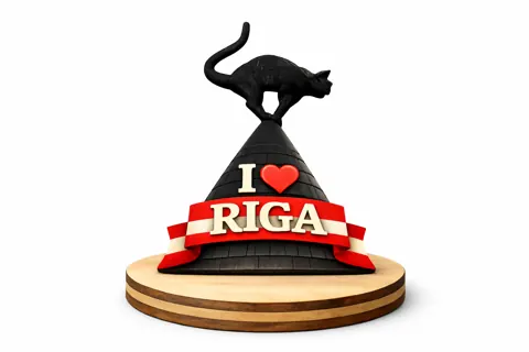 Koka suvenīrs uz statīva “Rīga”