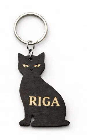 Divslāņu koka atslēgu piekariņš “Rīga”