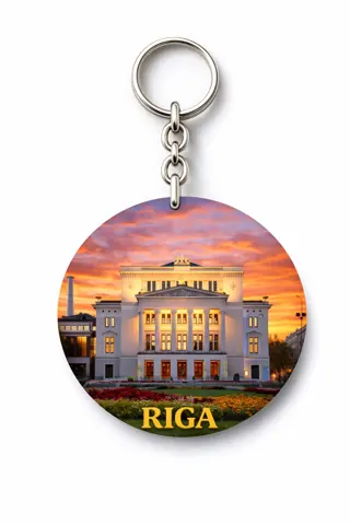 Divslāņu koka atslēgu piekariņš “Rīga”
