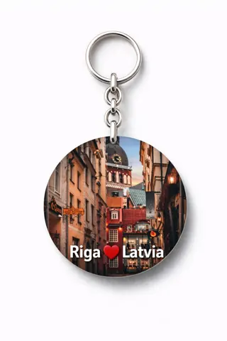 Divslāņu koka atslēgu piekariņš “Rīga”