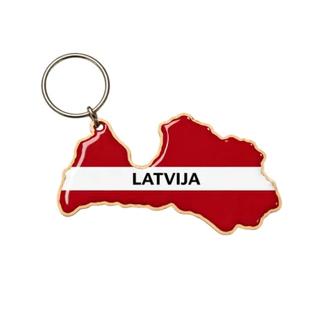 Divslāņu koka atslēgu piekariņš “Rīga”