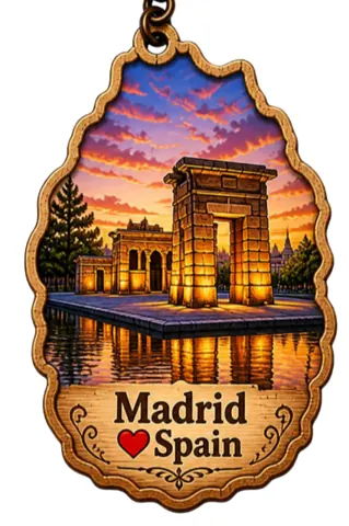 Divslāņu koka atslēgu piekariņš “Madride”