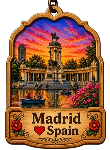 Divslāņu koka atslēgu piekariņš “Madride”